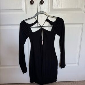 Oh Polly body con Black Cut-Out Dress